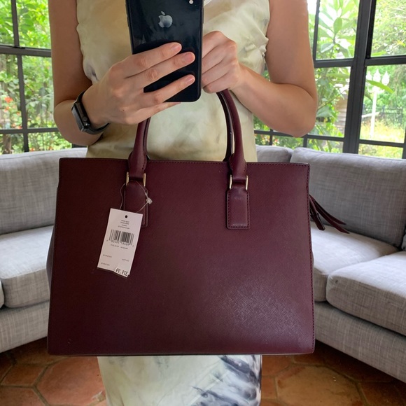 LARGE SATCHEL CAMERON CHERRYWOOD KATE SPADE BAG - Picture 10 of 14